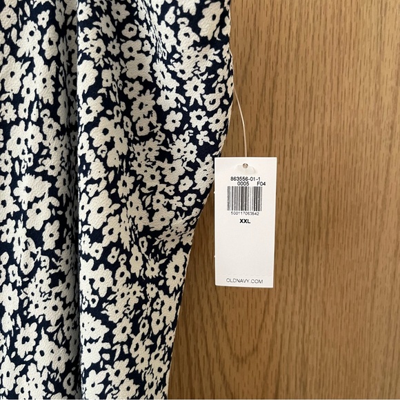NWT Old Navy High-Waisted Midi Slip Skirt | Blue Ditsy Floral XXL - Picture 6 of 11